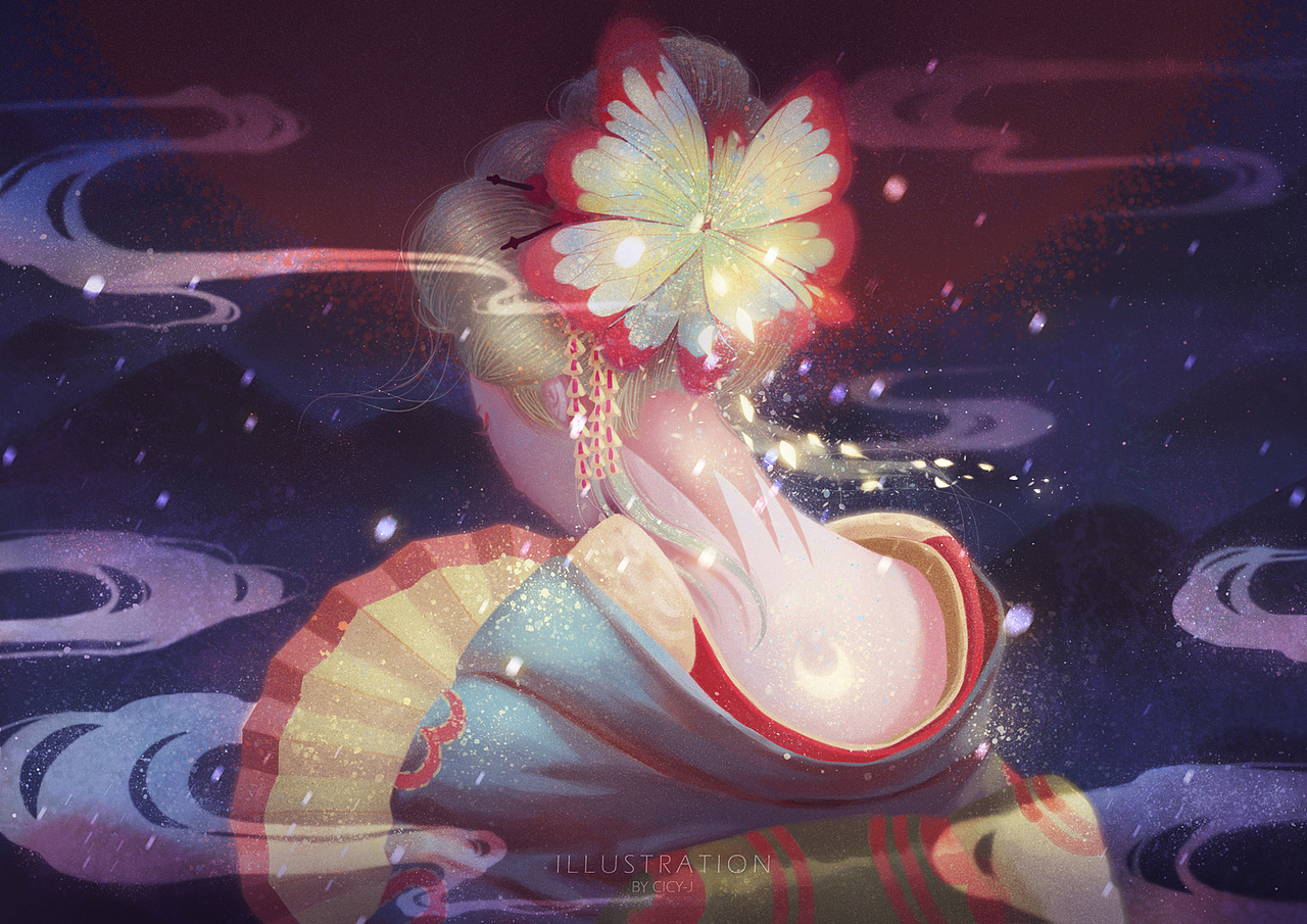 生灵系列4艺伎-CC的日绘（图ZOTQwNjkwNTI=） - 创作习作 - 站酷设计师白木彦原创素材 - 站酷ZCOOL