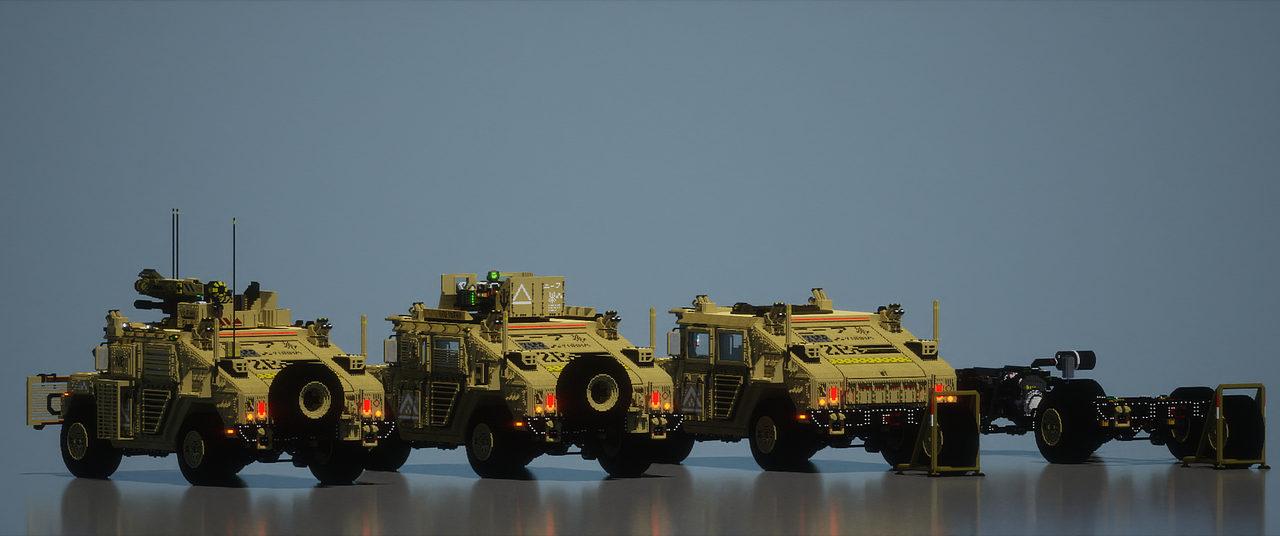 MagicaVoxel尼尔YORHA地面作战单位※H1型多用途越野车