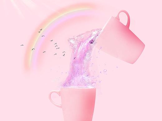 創(chuàng)意合成-杯子（個人主頁-ZNDYxMDMyNDQ=） - 海報 - 站酷設(shè)計師黑蝶鳶原創(chuàng)素材 - 站酷ZCOOL