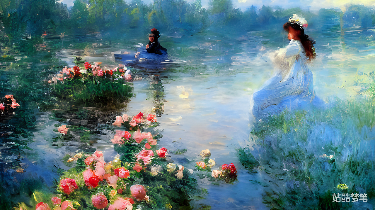 #站酷梦笔#用莫奈试一下，油画，莫奈（图ZMzI1Nzk1MjE2） - AI作品 - 站酷设计师风湮汐灬原创素材 - 站酷ZCOOL