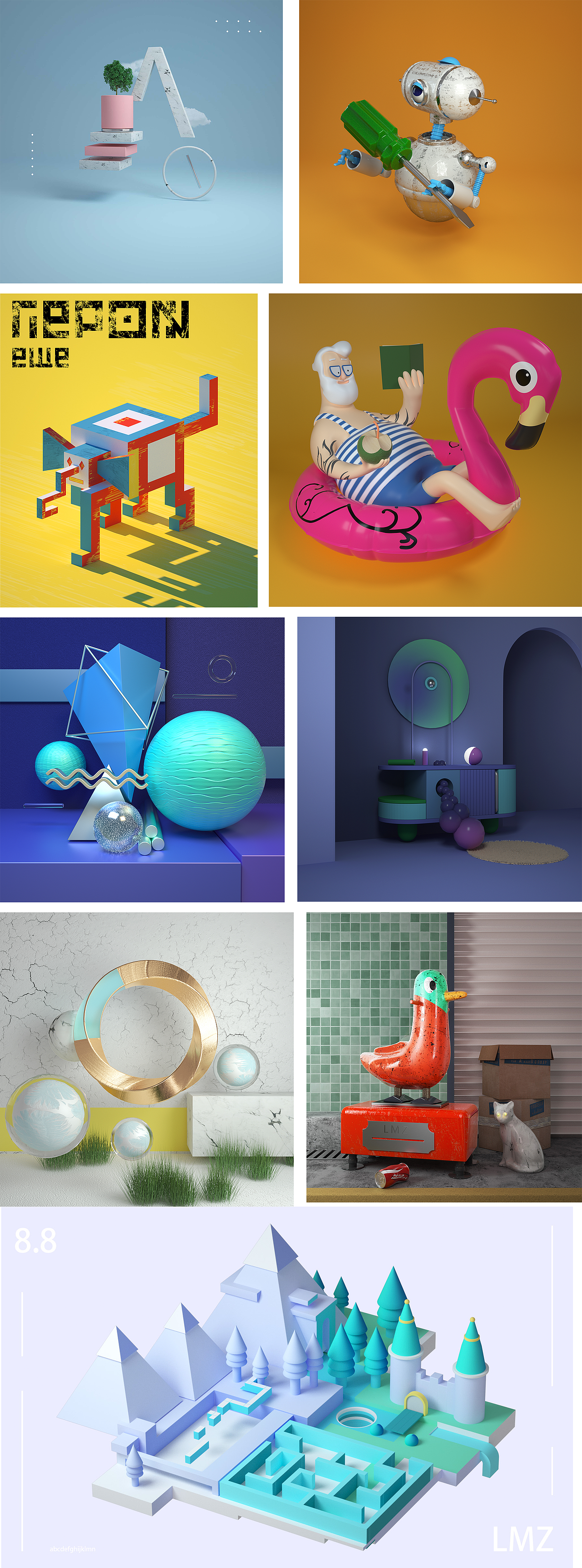 2019 C4D 练习（图ZMTk0MDc3OTQ0） - 场景 - 站酷设计师来一杯龙井原创素材 - 站酷ZCOOL