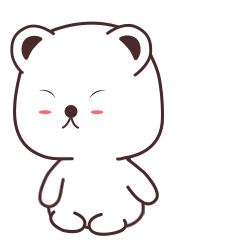 白色可爱小熊表情包图片