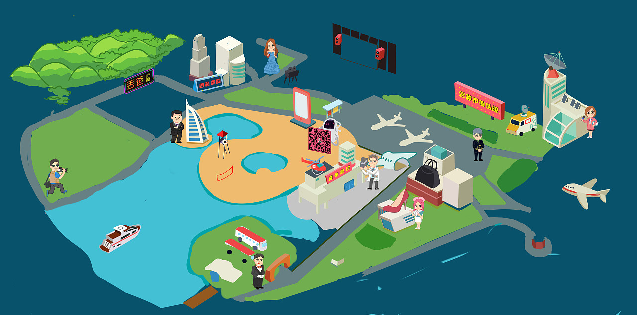 丢爸奢侈品护理 “医院概念”插画设计说明（图ZNTg2NTEzNjg=） - 商业插画 - 站酷设计师市井物语原创素材 - 站酷ZCOOL