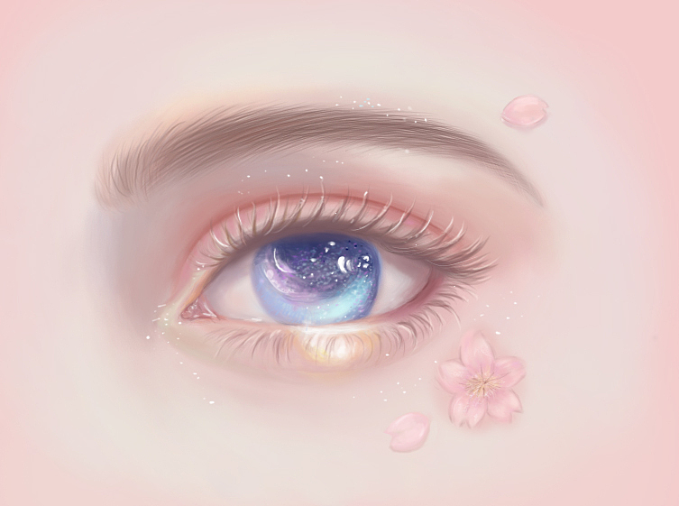 插画眼睛练习临摹by小白酱