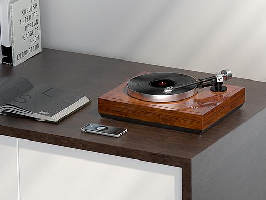 产品渲染----黑胶唱片机Record player