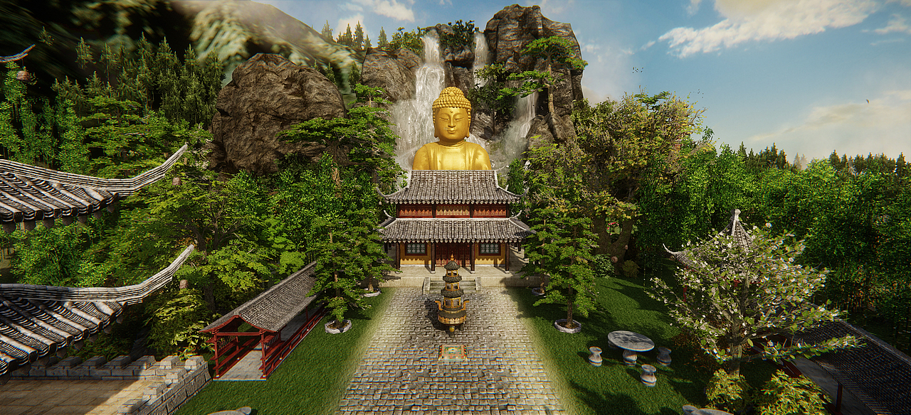 仙佛寺（图ZMTk0NjI5MTY=） - 场景 - 站酷设计师高诺科技原创素材 - 站酷ZCOOL