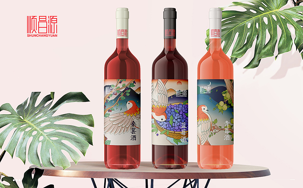 果酒-插画包装设计