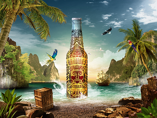 啤酒創(chuàng)意合成練習(xí)（個(gè)人主頁(yè)-ZMjQwODc3ODA=） - 海報(bào) - 站酷設(shè)計(jì)師辣椒仔pepper原創(chuàng)素材 - 站酷ZCOOL