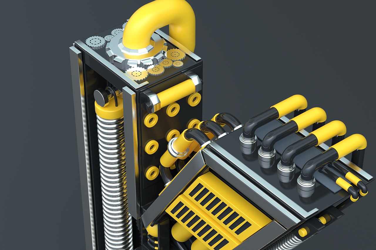 C4D练习 机械字母K（图ZMjU3NzkxMjY4） - 机械/交通 - 站酷设计师Marcatices原创素材 - 站酷ZCOOL