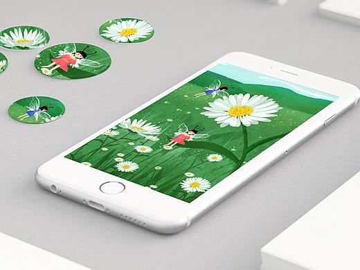 雏菊和可爱的小精灵