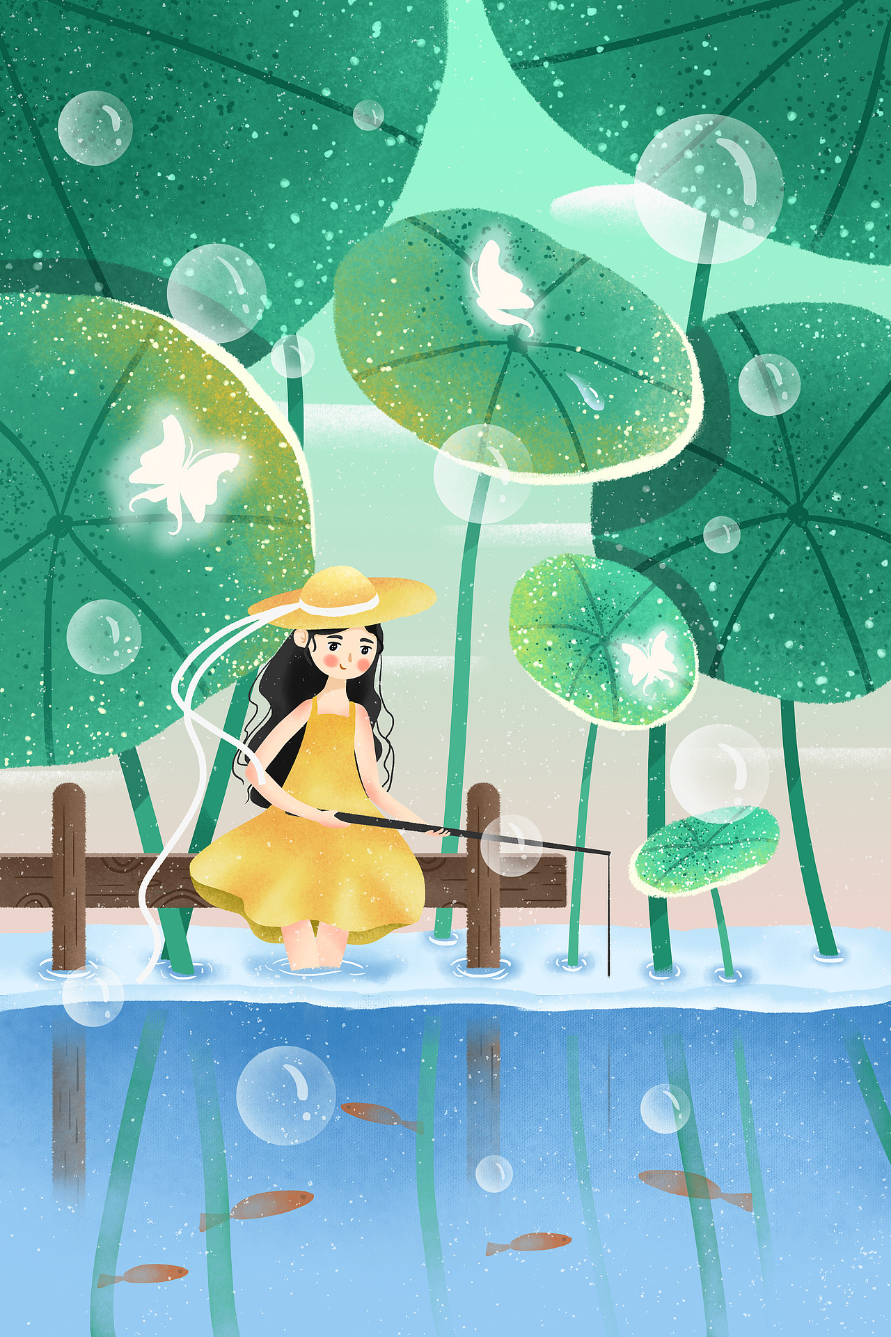 与夏天有关的事情,最近画的一部分插画