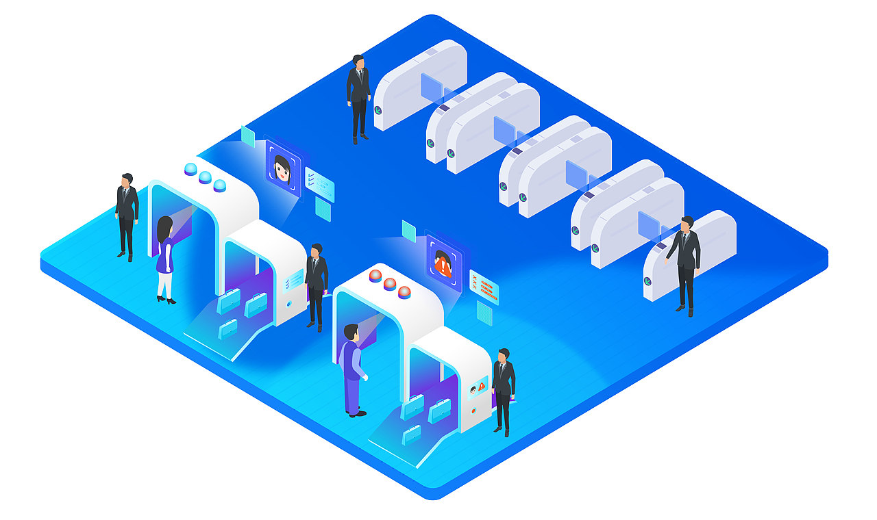 人脸识别系统（图ZMTM0NjA2NDA4） - 商业插画 - 站酷设计师zcyounger原创素材 - 站酷ZCOOL