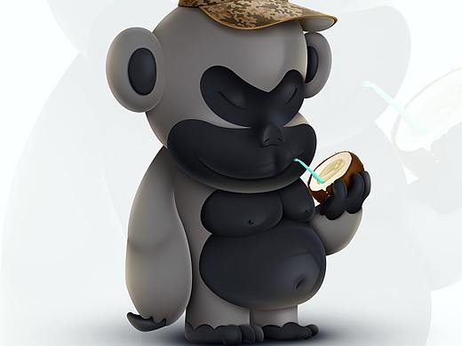 申猴卡通形象吉祥物设计