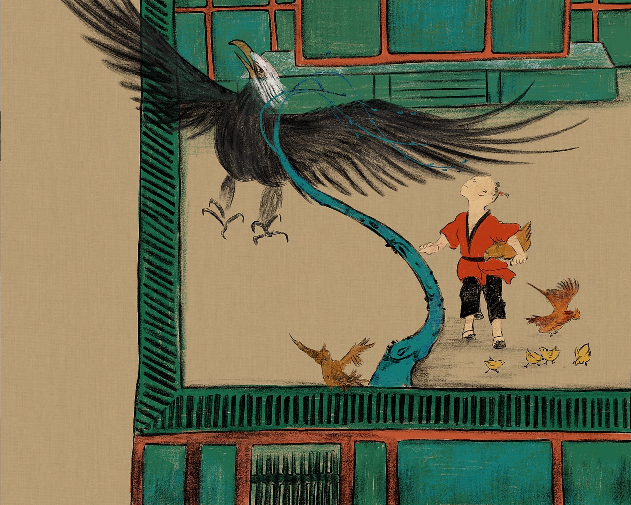 《神童项橐》（新华网上线、连环画报发表）（图ZMjM5MzY4MTc2） - 绘本 - 站酷设计师青艾画画原创素材 - 站酷ZCOOL