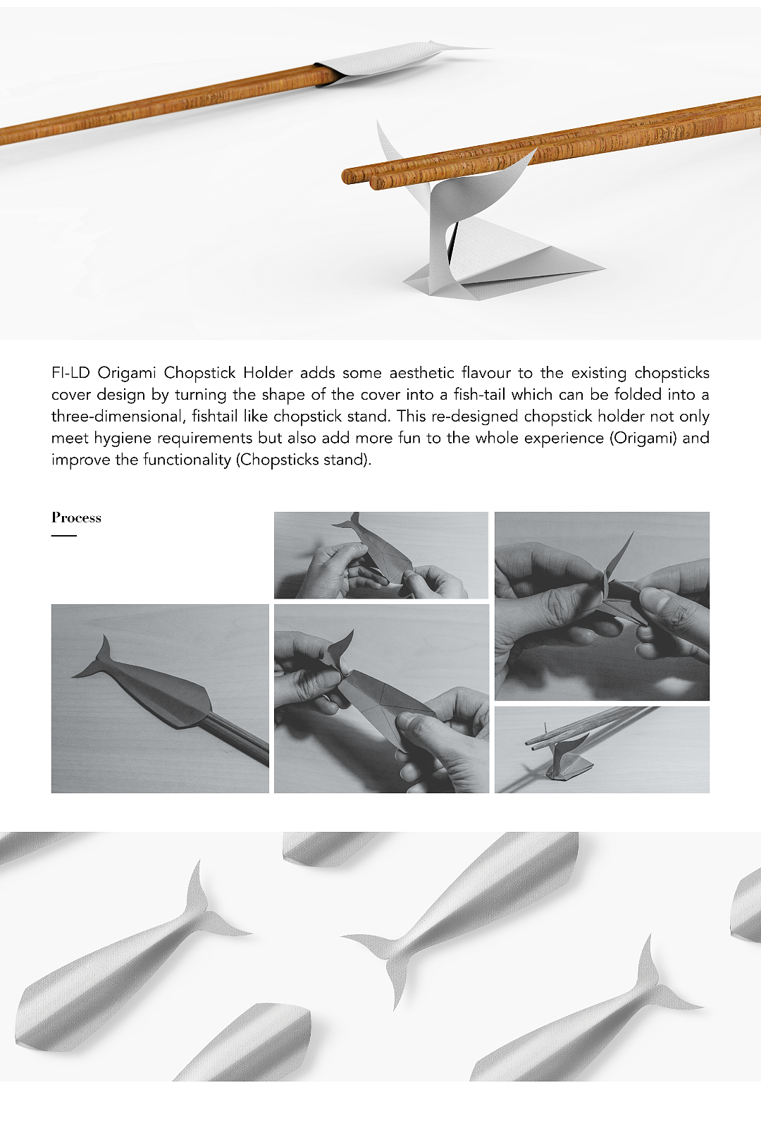 工业设计|小鱼筷架 FI-LD Origami Chopstick Holder