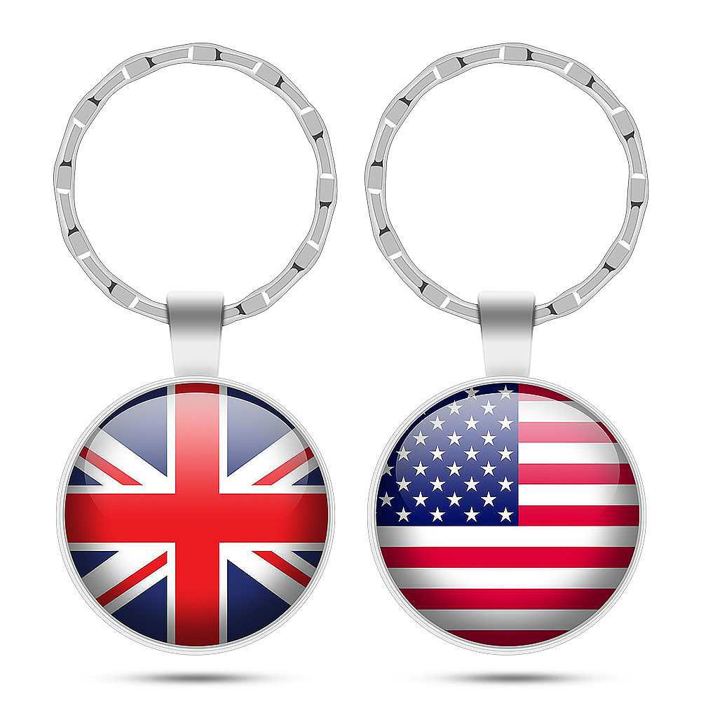 美国英国国旗旅游纪念品钥匙扣