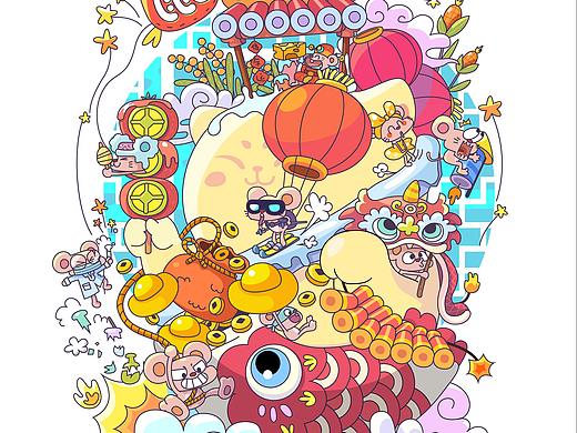 鼠年插图