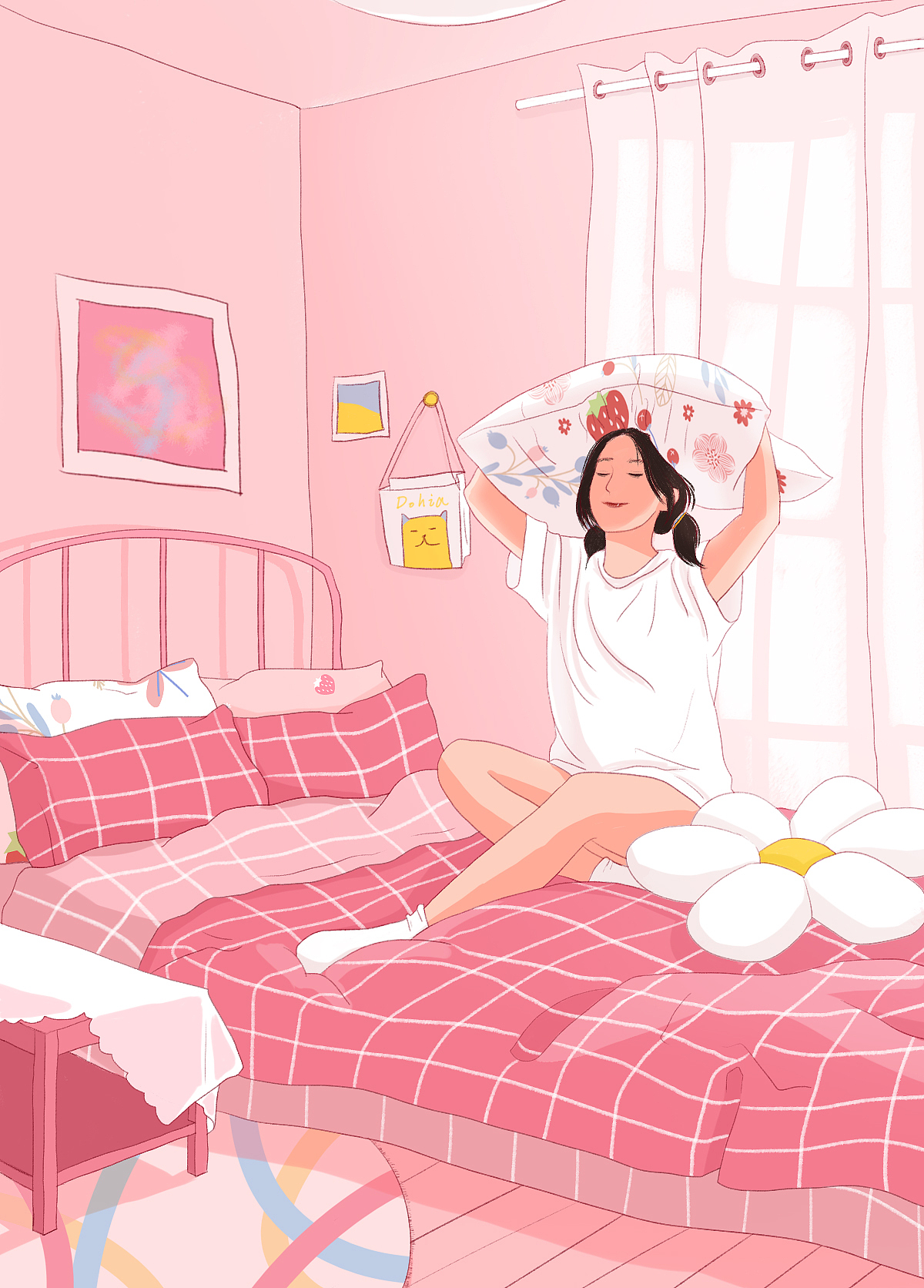 家纺电商没模特只能自己造这件事（图ZMjc2MjczOTgw） - 商业插画 - 站酷设计师撒嘎哒原创素材 - 站酷ZCOOL