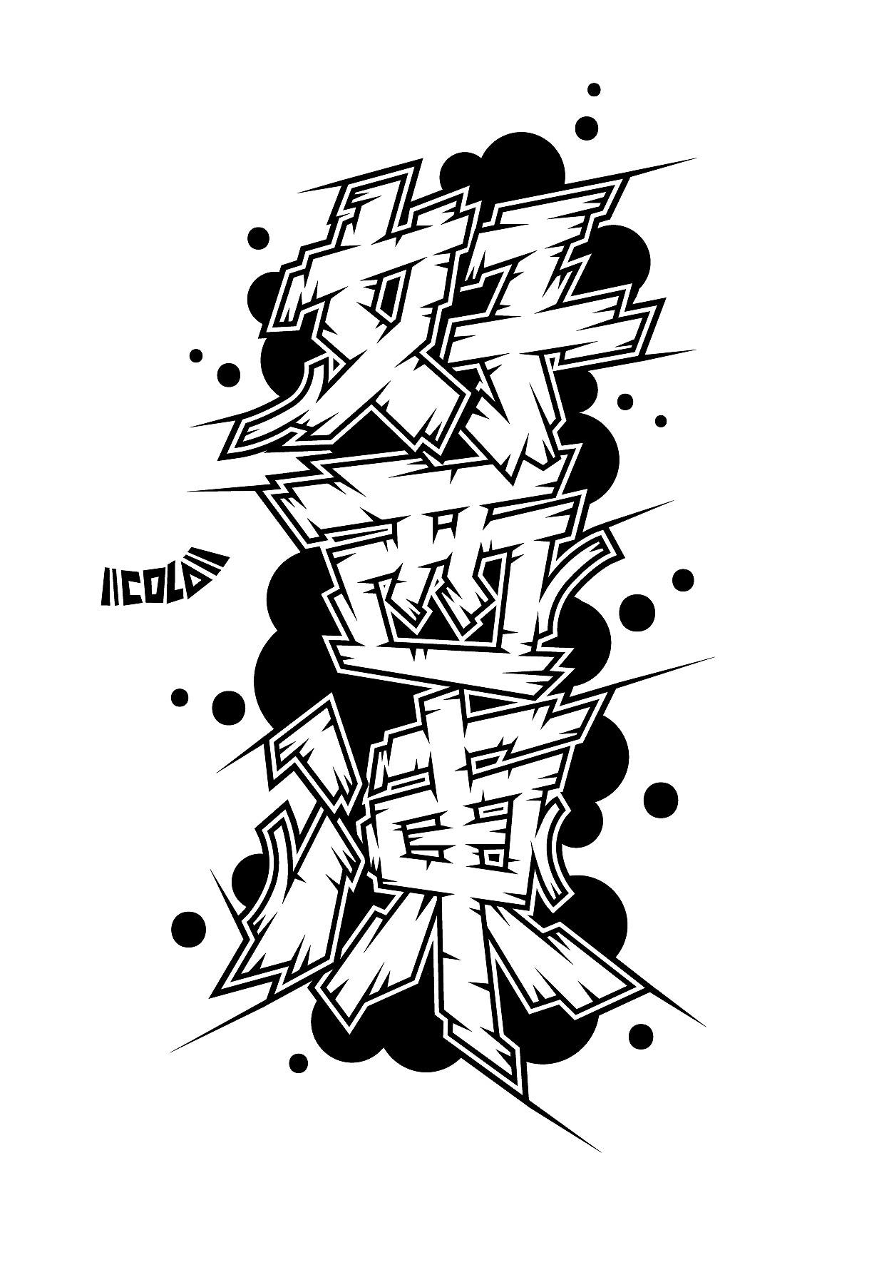 黑白字体手绘|插画|创作习作|sMrZhao4295 - 原创作品 - 站酷 (ZCOOL)