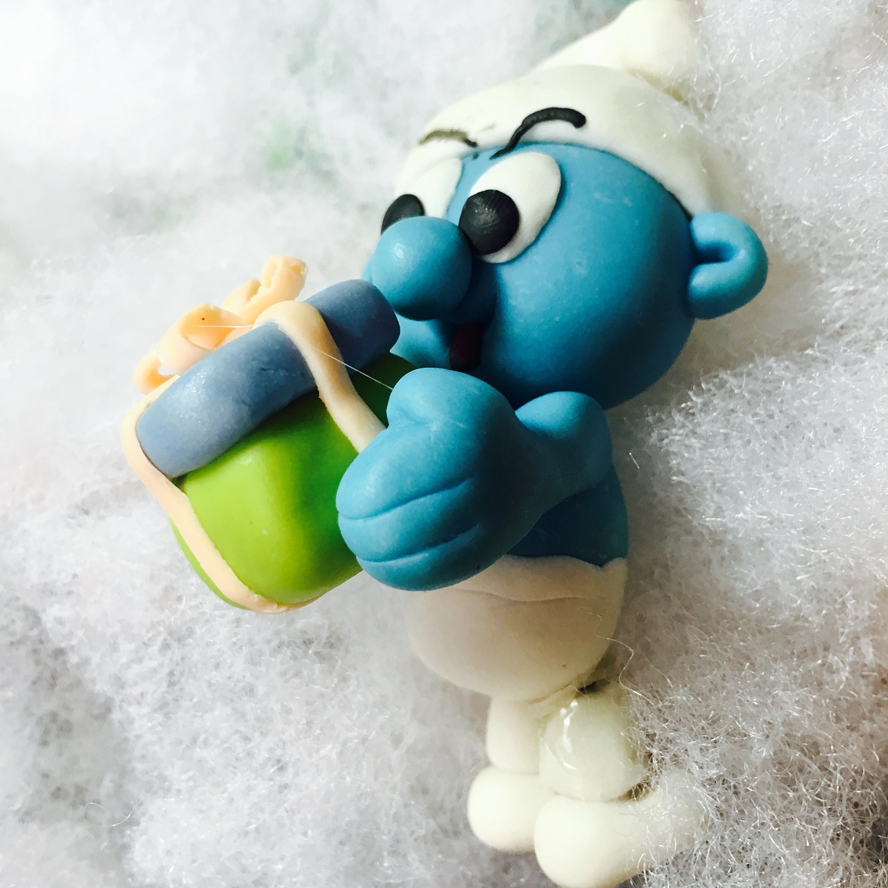 蓝精灵陶艺作品