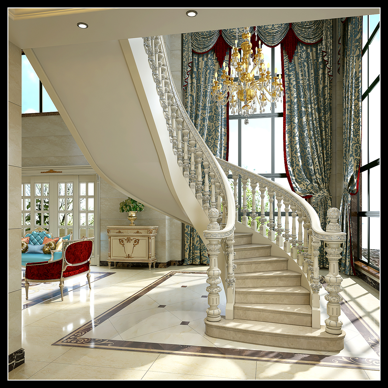 复式别墅楼梯楼梯方案