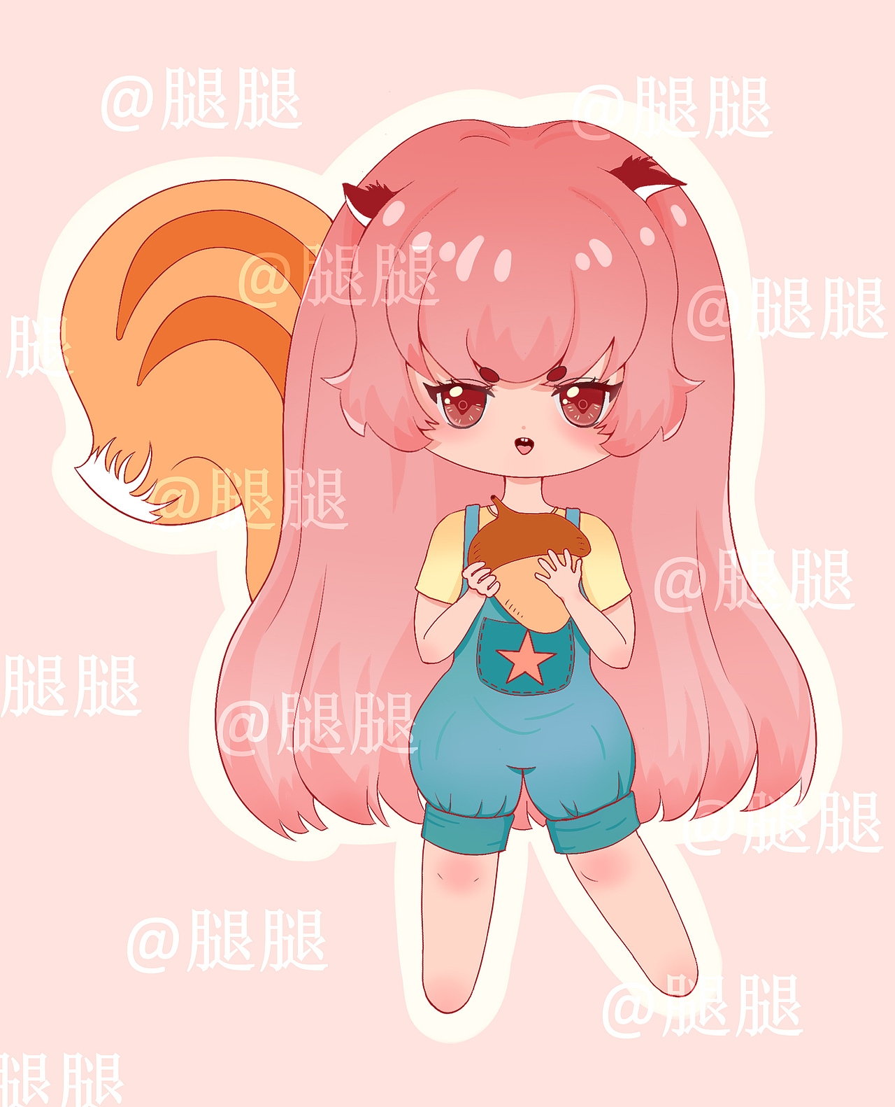 粉头丘丘人 画的是小松鼠