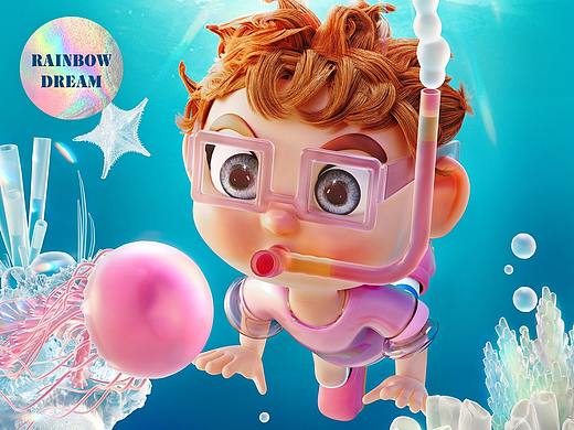 C4D #Rainbow dream