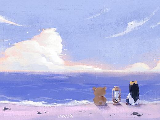 小熊和女孩（個人主頁-ZNTU2NjIzNTI=） - 兒童插畫 - 站酷設計師玖陸水彩原創(chuàng)素材 - 站酷ZCOOL