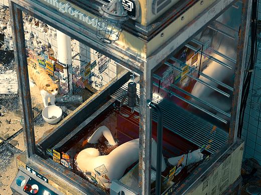 小场景练习，墙上牛皮癣电话是我的微信（个人主页-ZNTMxNzE3MDQ=） - 场景 - 站酷设计师离人1原创素材 - 站酷ZCOOL