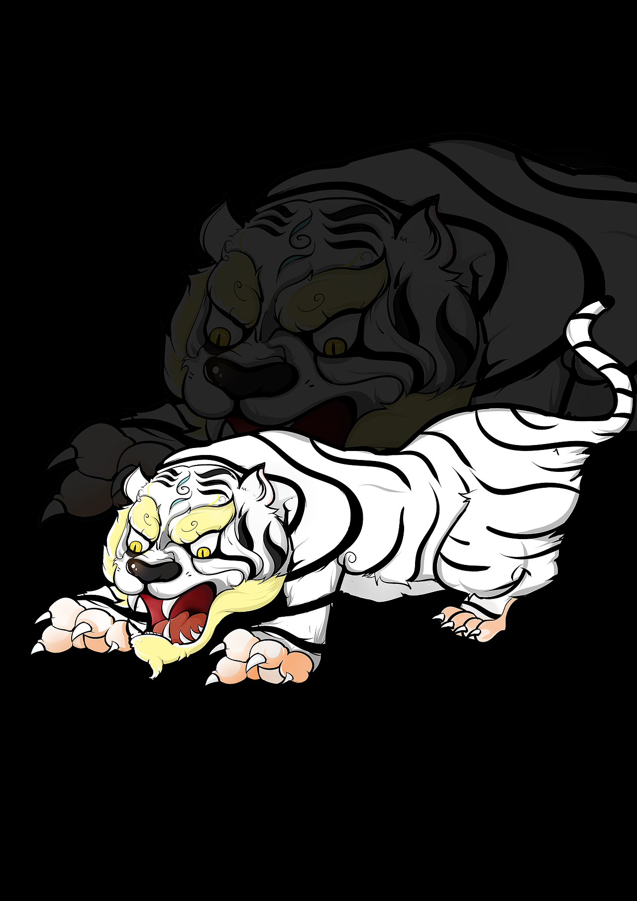 神兽插图（图ZNjg5MzgwMjA=） - 新锐潮流插画 - 站酷设计师剁先生原创素材 - 站酷ZCOOL