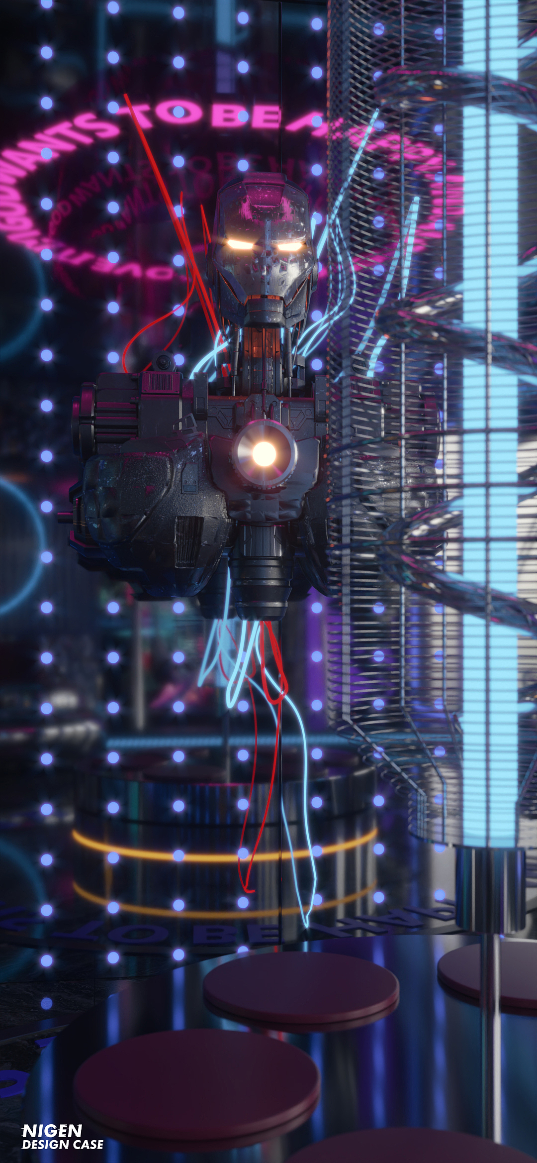 赛博朋克KTV丨空间表现