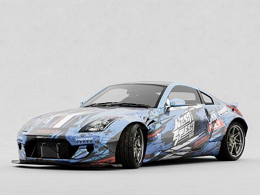 Nissan 350z Rocket Bunny宽体+Tirekiller Evo3涂装