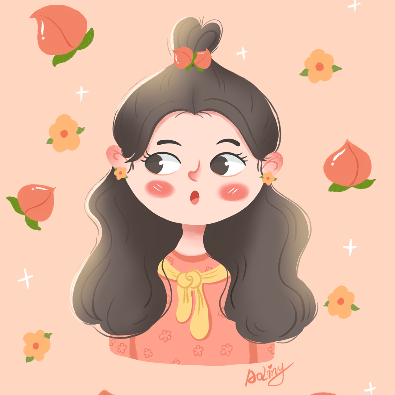 可爱的水果女孩头像