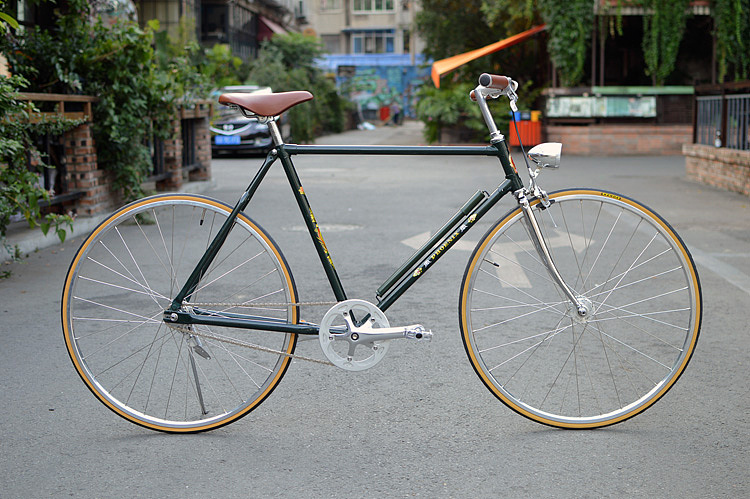 凤凰28自行车改装复古死飞自行车
