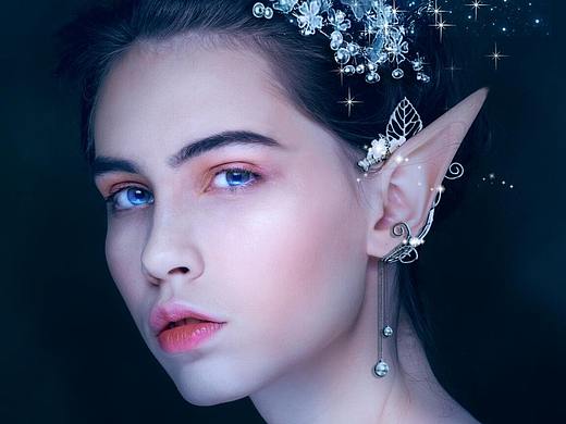 POTOSHOP精灵女孩修图合成