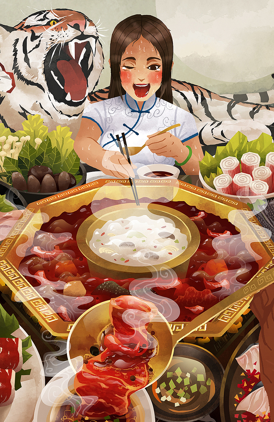 饥饿的女人是猛兽（图ZMzg3MjQ5NjA=） - 商业插画 - 站酷设计师Canzone原创素材 - 站酷ZCOOL