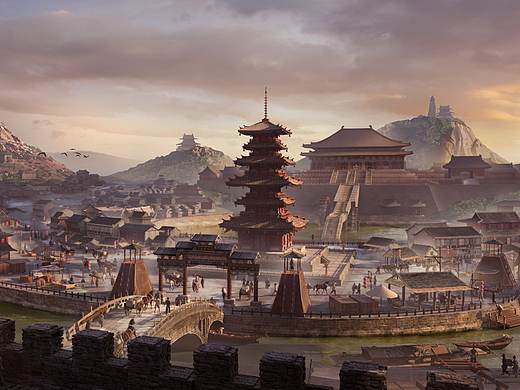 落星城 场景概念设计 全景