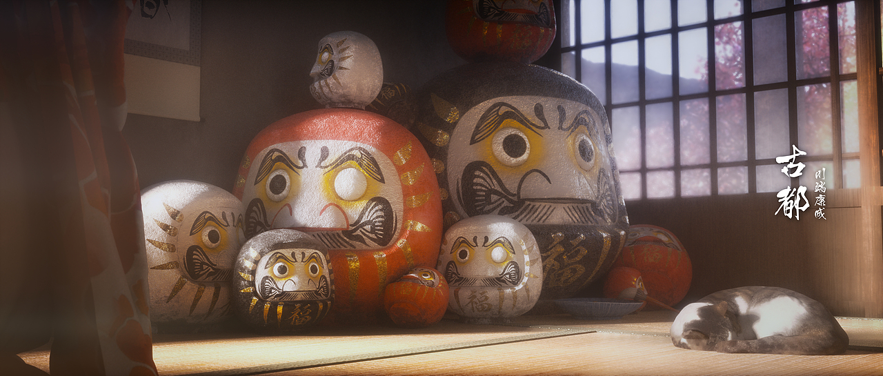 《古都》春天樱花场景 古日本风格帧练习作品（图ZMjU3NDY2MjAw） - 场景 - 站酷设计师是水桶吧原创素材 - 站酷ZCOOL