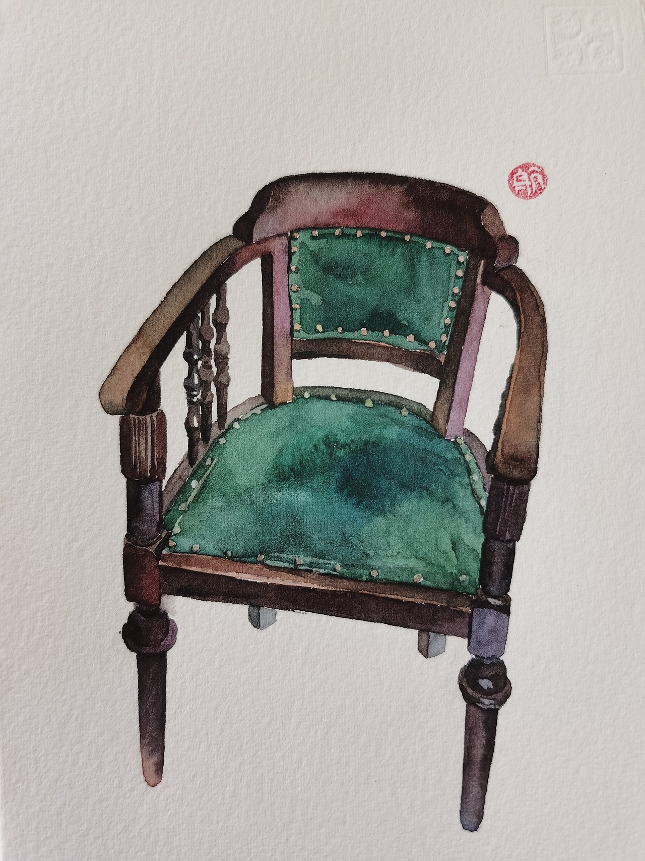 古董椅|纯艺术|绘画|不可怕的妖怪_原创作品-站酷zcool