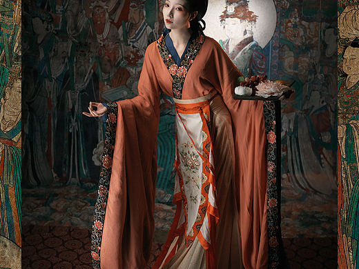 【复原壁画仕女图】壁画版嫦娥？