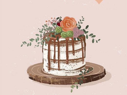 小清新甜品插画习作