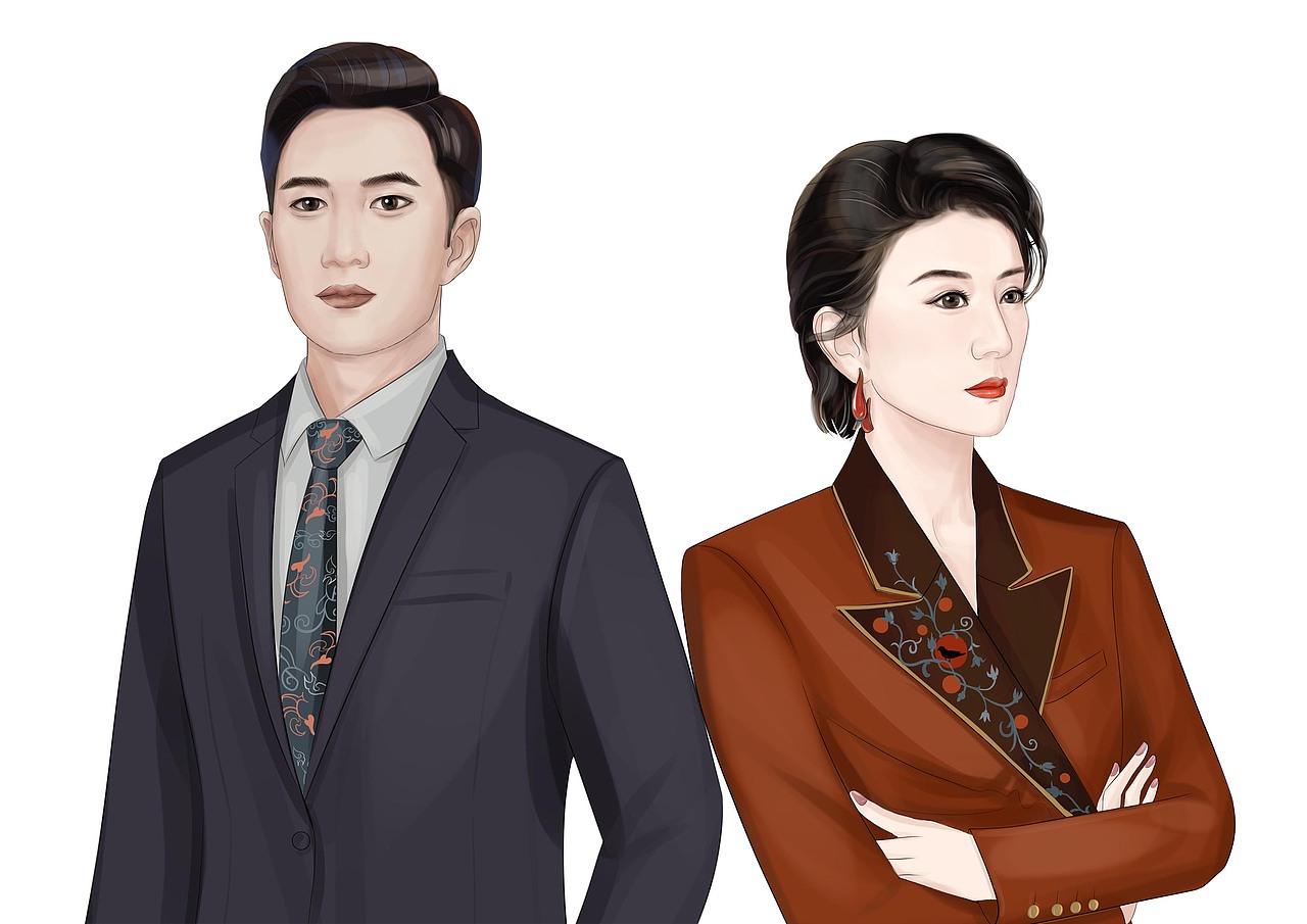 商务风人物形象插图（图ZMzczNTU3MzE2） - 商业插画 - 站酷设计师田田圈插画原创素材 - 站酷ZCOOL