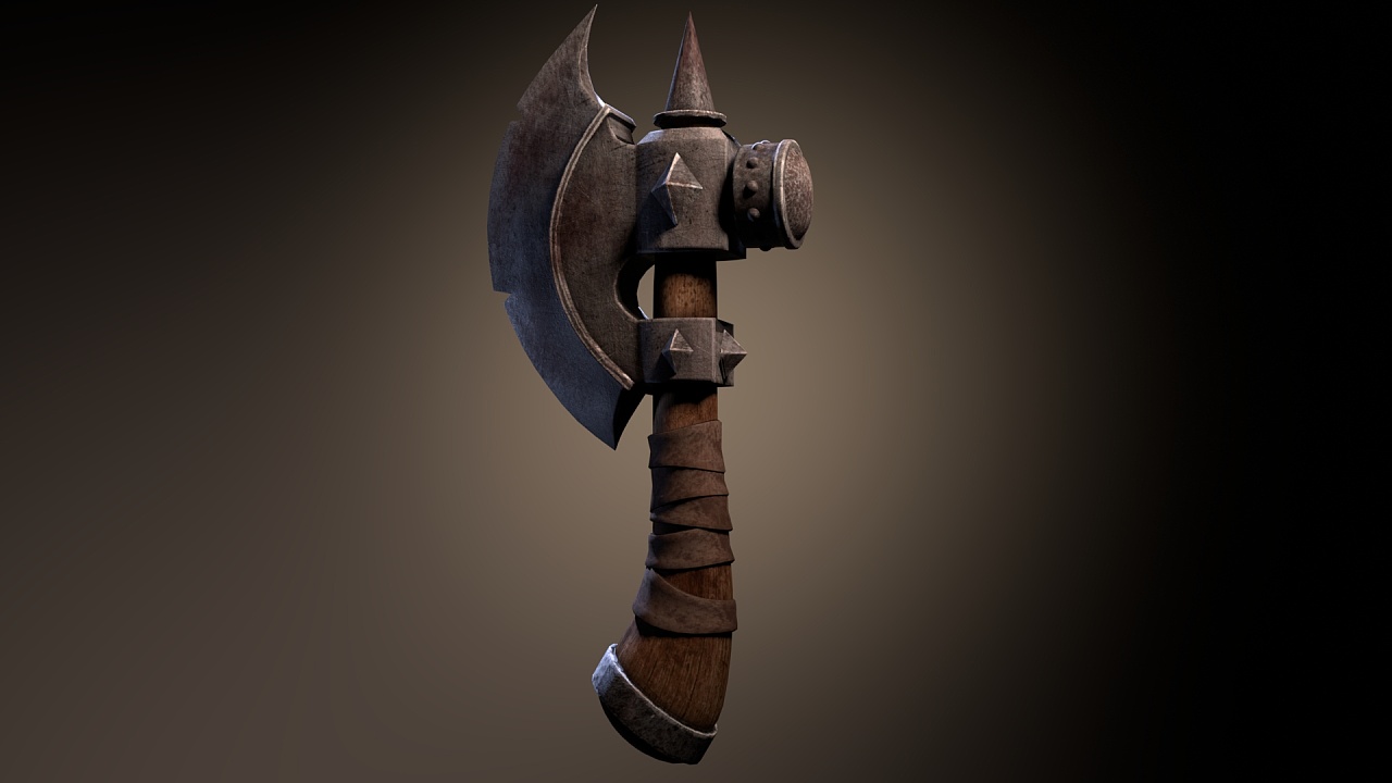 maya斧头材质贴图绘制04