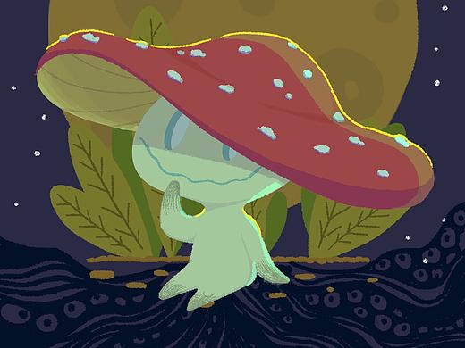 《鬼菇菇》頭像插畫（個人主頁-ZNTYxMjM0MjA=） - 創(chuàng)作習(xí)作 - 站酷設(shè)計師喵轱轆原創(chuàng)素材 - 站酷ZCOOL