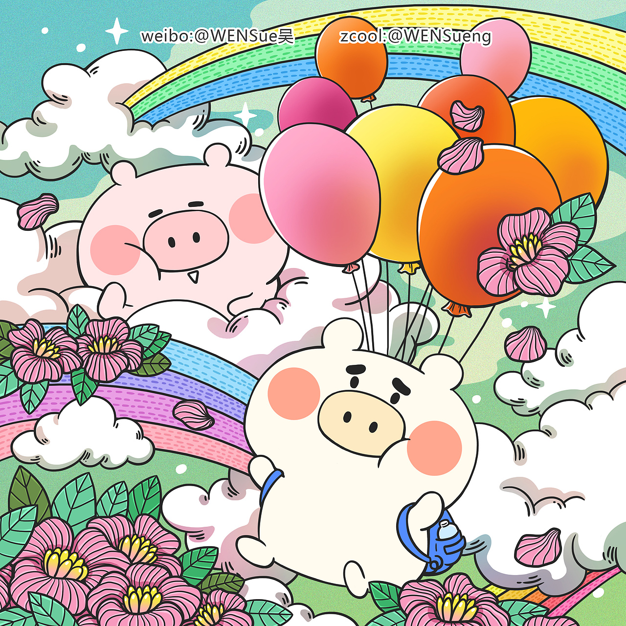 猪仔&猪兜 我们的日常（图ZNzU4MjIyMDg=） - 创作习作 - 站酷设计师WENSueng原创素材 - 站酷ZCOOL