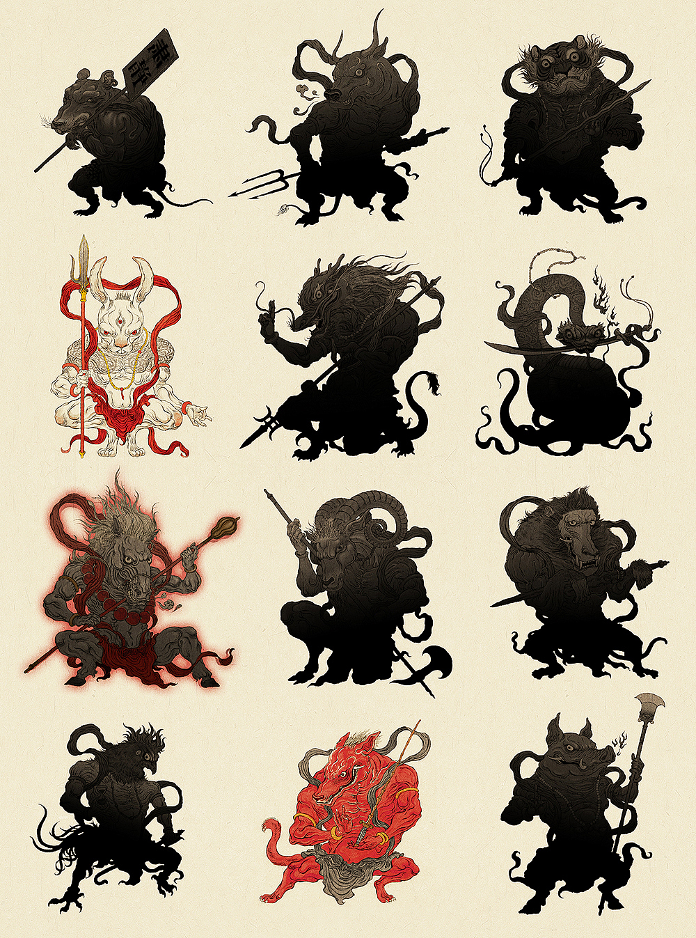 MP Studio & 明子 十二神兽系列作品《摆尾忠勇仙》（图ZMTA1NjU3NTA0） - 手办/模玩 - 站酷设计师避世伯爵原创素材 - 站酷ZCOOL