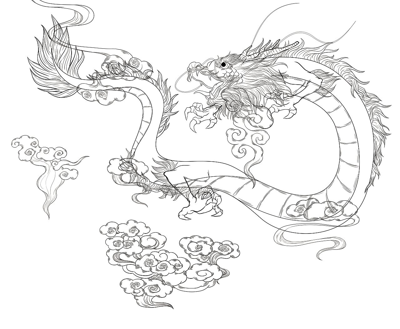 国潮系列-飞龙在天_不羁的老阿姨-站酷zcool