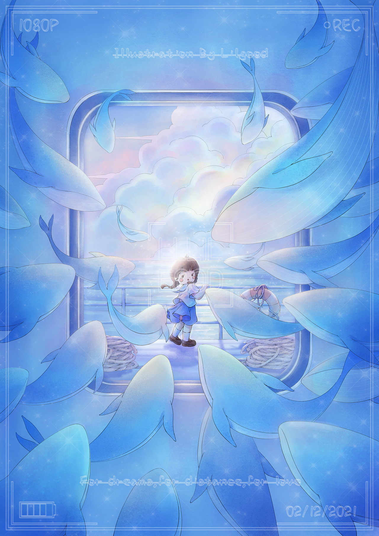 《鲸梦·凝语》（图ZMjc5Nzk4NjM2） - 商业插画 - 站酷设计师六咕lilgood原创素材 - 站酷ZCOOL