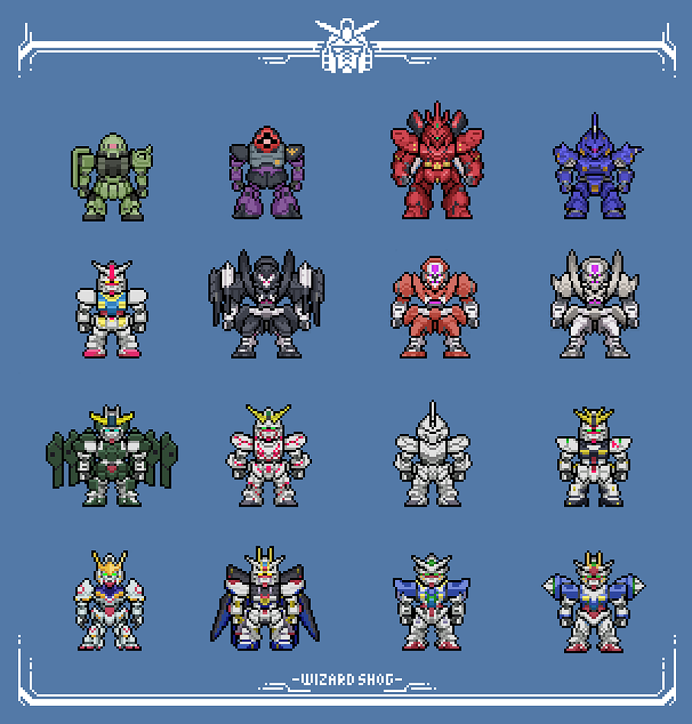 像素同人立绘(明日方舟/炉石/高达/星际2)