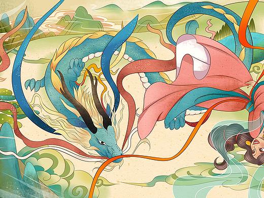 中国风四大神兽遇上迪士尼公主